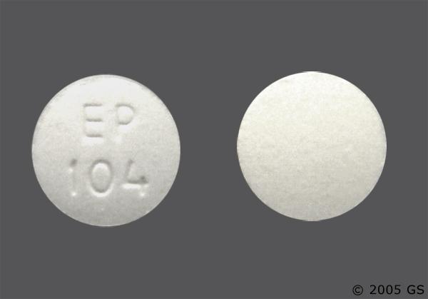 White Round Tablet Ep 104 - Colchicine 0.6mg Tablet.