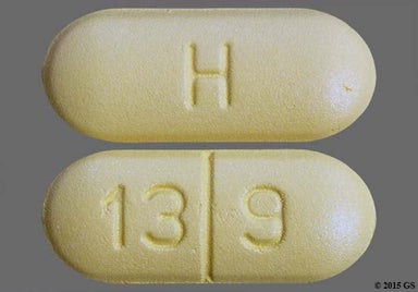 Yellow Oblong 13 9 And H - Abacavir 300mg Tablet