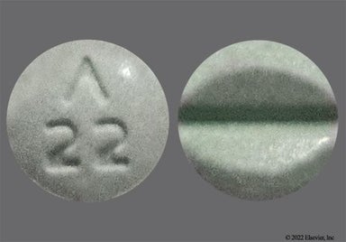 Green Round Logo 22 - Isosorbide Dinitrate 10mg Tablet