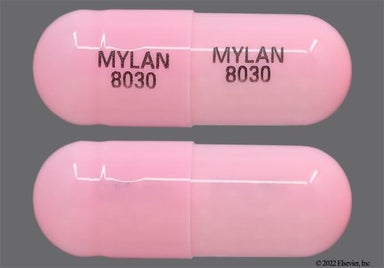 Pink Capsule MYLAN 8030 MYLAN 8030 - Lansoprazole 30mg Delayed-Release Capsule