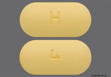 Yellow Oblong H And 4 - Efavirenz 600mg Tablet