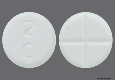 White Round 2 C - Captopril 25mg Tablet