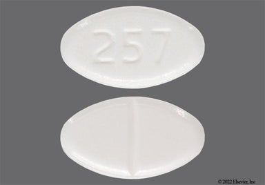 White Oval 257 - Norethindrone Acetate 5mg Tablet