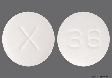 White Round X And 36 - Cetirizine Hydrochloride 10mg 24 Hour Allergy Relief Tablet