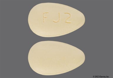 Yellow Oval FJ2 - Tadalafil 5mg Tablet