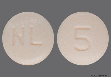 Beige Round Nl And 5 - Nebivolol 5mg Tablet