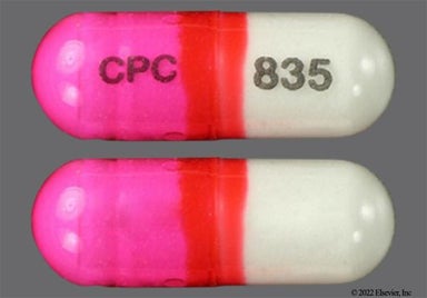 Pink Capsule CPC 835 - BANOPHEN 25mg Capsule