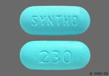 Blue Oblong Syntho And 230 - Esterified Estrogens/Methyltestosterone Half Strength 0.625mg-1.25mg Tablet