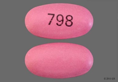 Pink Oval 798 - Divalproex Sodium 500mg Delayed-Release Tablet