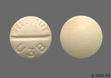 Green-yellow Round WELLCOME U3B - Tabloid 40mg Tablet