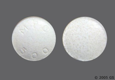 White Round Mpc 500 - Lithostat 250mg Tablet