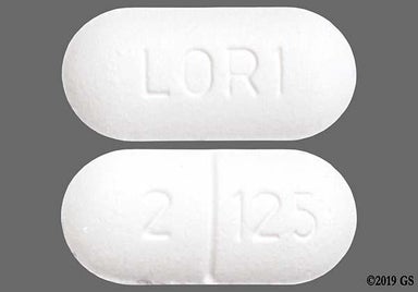 White Oblong 2 125 And L0R1 - GNP Anti-Diarrheal/Anti-gas 2mg-125mg Caplet