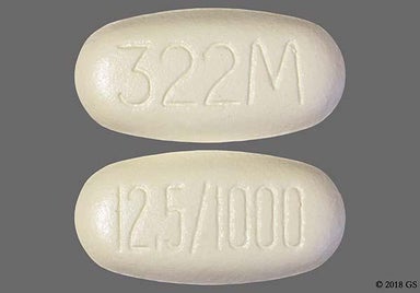 Yellow Oblong 12.5/1000 And 322M - Alogliptin and Metformin Hydrochloride 12.5mg-1,000mg Tablet