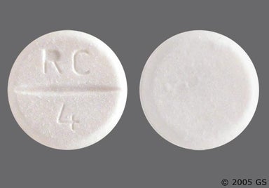 White Round RC 4 - Fosinopril Sodium/Hydrochlorothiazide 20mg-12.5mg Tablet