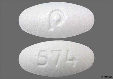 White Oval P And 574 - Amlodipine Besylate/Valsartan 5mg-160mg Tablet