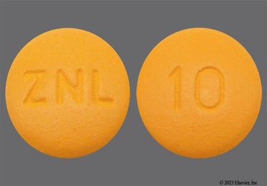 Orange Round Znl And 10 - Fluphenazine Hydrochloride 10mg Tablet