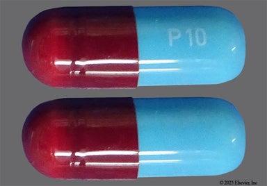 Blue And Maroon P10 - Piroxicam 10mg Capsule