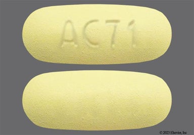 Yellow Oblong Ac71 - Posaconazole 100mg Delayed-Release Tablet