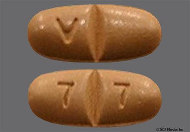 Brown Oval 7 7 And V - Oxcarbazepine 300mg Tablet