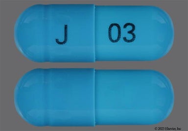 Blue Capsule J 03 - Amlodipine Besylate/Benazepril Hydrochloride 10mg-40mg Capsule