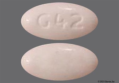 White Oval G42 - Metformin Hydrochloride 1000mg Extended-Release Tablet