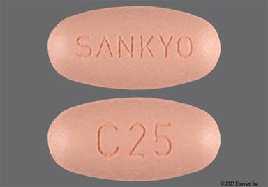 Pink Oval Sankyo And C25 - Olmesartan Medoxomil/Hydrochlorothiazide 40mg-25mg Tablet