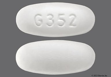 White Oblong G352 - Fenofibrate 160mg Tablet