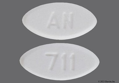 White Oval 711 And An - Guanfacine Hydrochloride 1mg Tablet