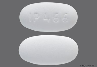 White Oblong IP 466 - Ibuprofen 800mg Tablet