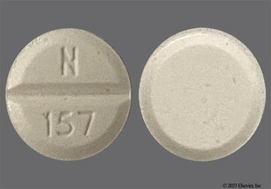 White Round N 157 - Clorazepate Dipotassium 15mg Tablet