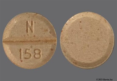 Peach Round N 158 - Clorazepate Dipotassium 7.5mg Tablet