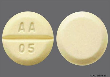 Yellow Round Aa 05 - Phytonadione 5mg Tablet