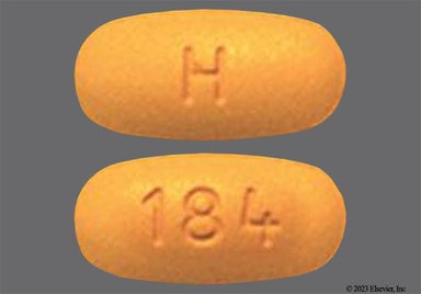 Brown Oval 184 - Valsartan 160mg Tablet