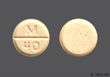 Peach Round M 40 - Clorazepate Dipotassium 7.5mg Tablet