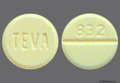 Yellow Round TEVA - Clonazepam 0.5mg Tablet