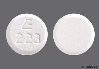 White Round E 223 - Cilostazol 100mg Tablet