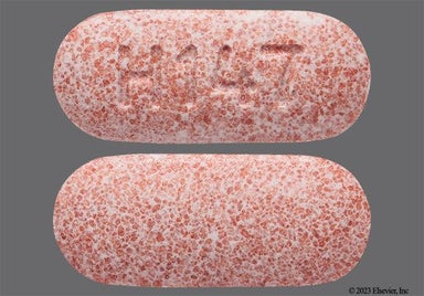 Pink Oblong H 147 - Lisinopril 20mg Tablet