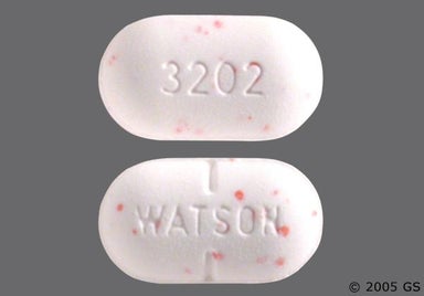 White Oblong WATSON - Hydrocodone Bitartrate/Acetaminophen 5mg-325mg Tablet
