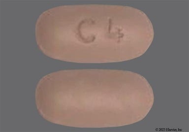 Purple Oblong C4 - Mycophenolate Mofetil 500mg Tablet