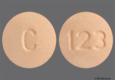 Orange Round C And 123 - Topiramate 50mg Tablet