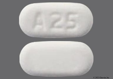 White Oblong A25 - Ezetimibe 10mg Tablet