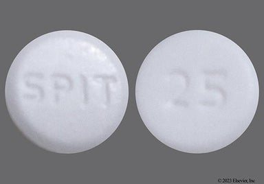 White Round Spit And 25 - Spironolactone 25mg Tablet
