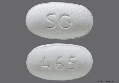 White Oval Sg And 465 - Nabumetone 500mg Tablet