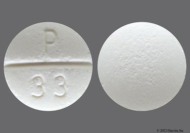 White Round P 33 - Propylthiouracil 50mg Tablet
