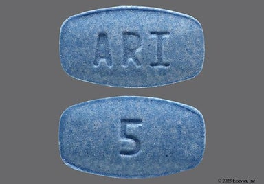 Blue Modified Rectangle 5 And Ari - Aripiprazole 5mg Tablet
