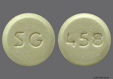 Yellow Round Sg And 458 - Carbidopa/Levodopa 25mg-100mg Tablet