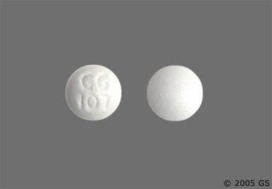 White Round GG 107 - Perphenazine 4mg Tablet