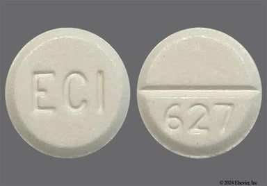 White Round ECI - Phenobarbital 64.8mg Tablet