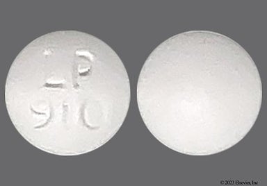 White Round Lp 910 - Diphenoxylate Hydrochloride/Atropine Sulfate 2.5mg-0.025mg Tablet