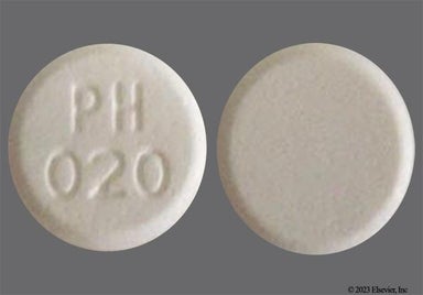 White Round Ph 020 - Acetaminophen 325mg Tablet